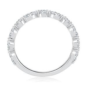 0.43ctw Alternating Round and Marquise Diamond Band