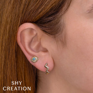 0.10ctw Diamond Zig-Zag Huggie Earring