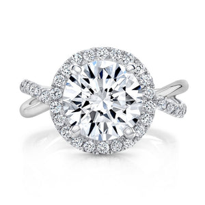 0.40ctw Diamond Halo Twist Engagement Ring