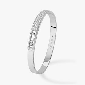 1.20ctw White Gold Diamond Bangle Bracelet