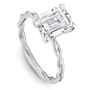 0.05ctw White Gold Twist Engagement Ring