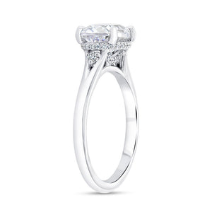 0.16ctw Diamond Oval Engagement Ring