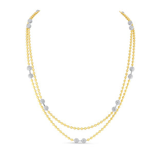 18K Yellow & White Gold 10.75ctw Opera Necklace