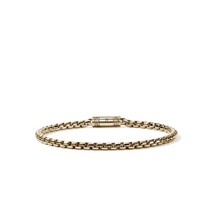 14K Yellow Gold Box Chain Bracelet 3.7MM