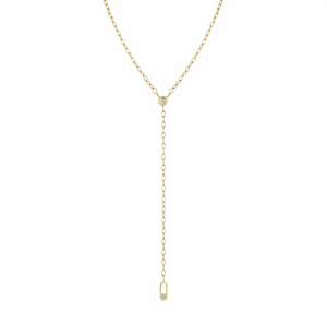 0.11ctw Diamond Streamlined Y-Necklace
