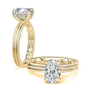 0.06ctw Oval Center Engagement Ring
