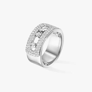 0.73ctw White Gold Diamond Pavé Fashion Ring