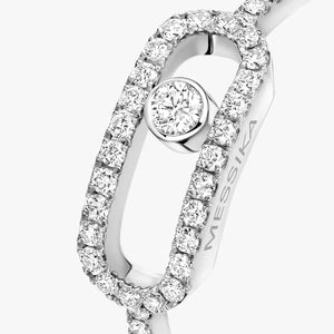 Diamond ring with 'MESSiIKA' branding on a white background