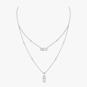 Messika Move Uno 2 Rows Pavé Necklace