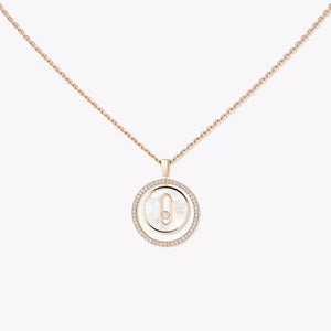 0.19ctw Diamond and White Mother-of-Pearl Necklace