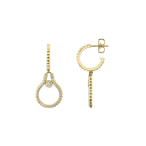 0.45ctw Pavé Mini Signature MM Tetra Earring