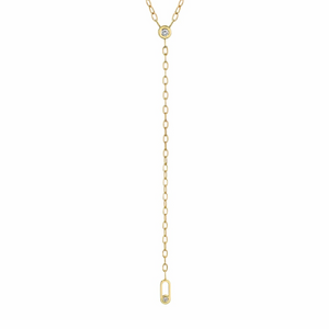 0.11ctw Diamond Streamlined Y-Necklace