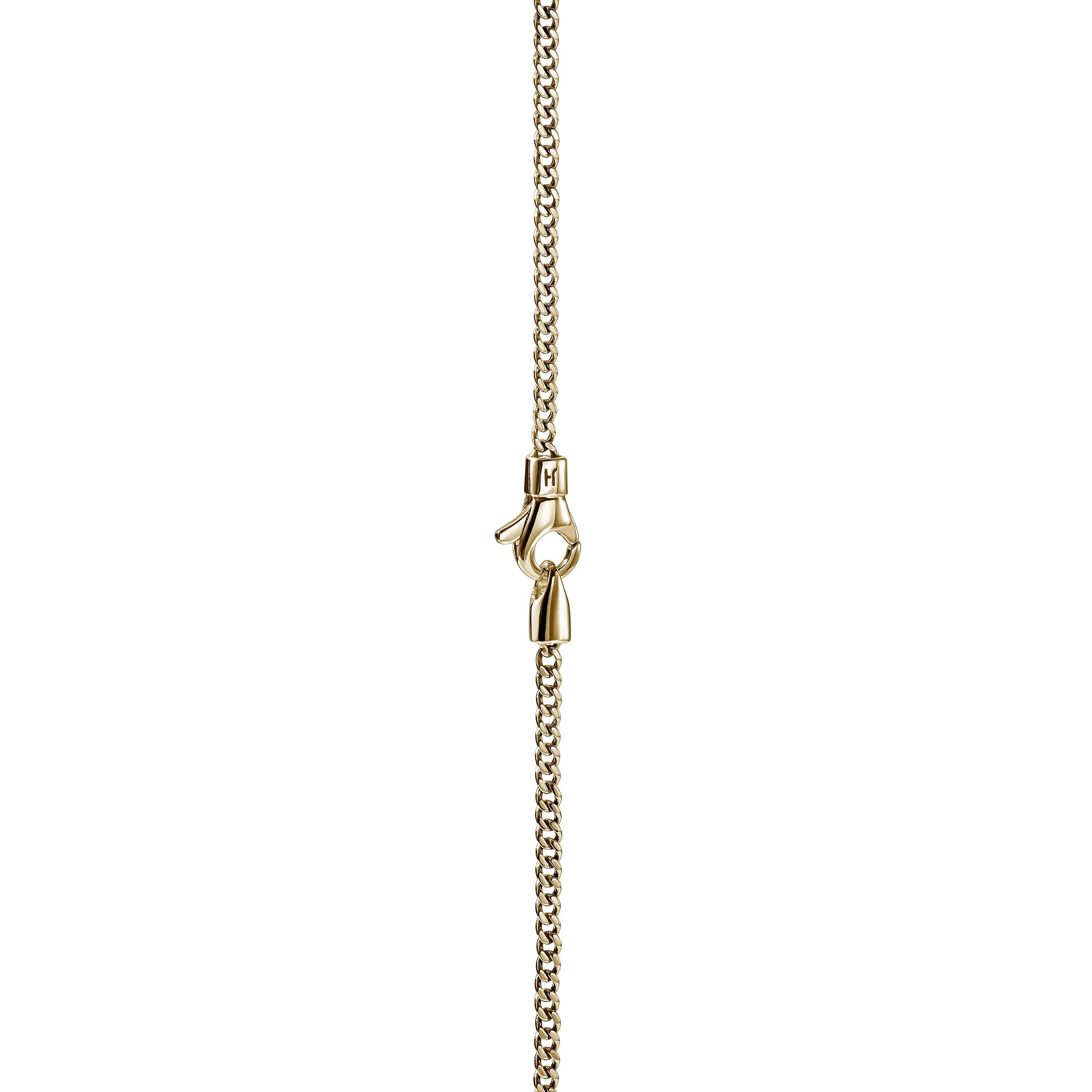 22" 14K Yellow Gold Curb Chain Necklace