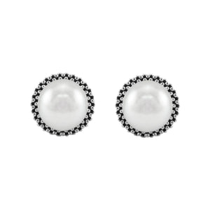 Caviar Pearl Stud Earrings