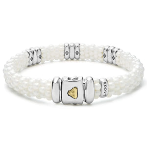 Three Station Ceramic Diamond Bracelet | 9mm