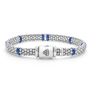 Single Station Diamond Caviar Bracelet | 6mm