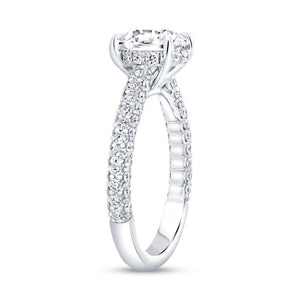 0.82ctw Under-Halo Round Engagement Ring
