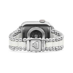 White Ceramic and Stainless Steel Watch Bracelet-38-45mm