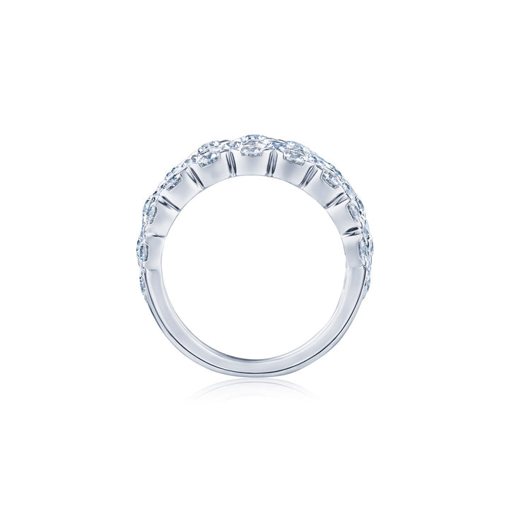 Five-Row Ring Diamond Cocktail Ring