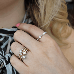 Beaded Diamond Ring, White Gold - Gunderson's Jewelers