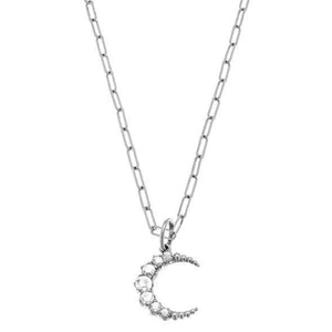 Crescent Rose Cut White Gold Diamond Charm - Gunderson's Jewelers