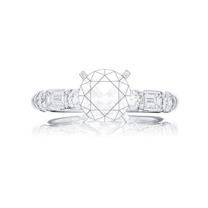 Emerald & Round Diamond Engagement Ring - Gunderson's Jewelers