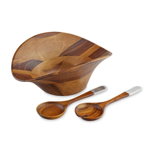 Ripple Salad Bowl w/ Servers - Gunderson's Jewelers