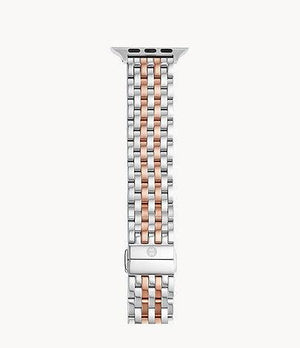 Two-Tone Pink Gold-Plated Bracelet Band for Apple Watch® - Gunderson's Jewelers