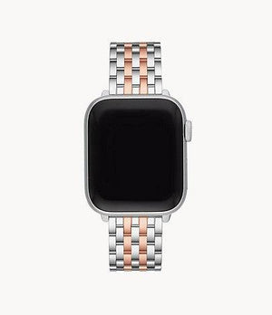 Two-Tone Pink Gold-Plated Bracelet Band for Apple Watch® - Gunderson's Jewelers