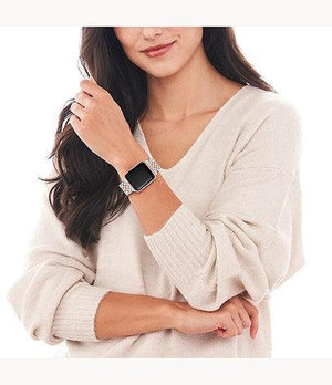 Two-Tone Pink Gold-Plated Bracelet Band for Apple Watch® - Gunderson's Jewelers