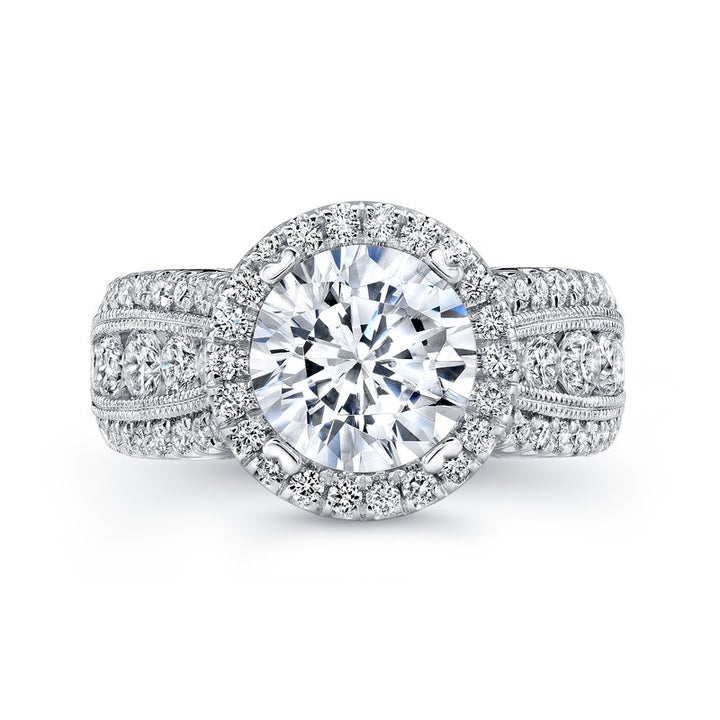 1.32ctw Diamond Halo Engagement Ring