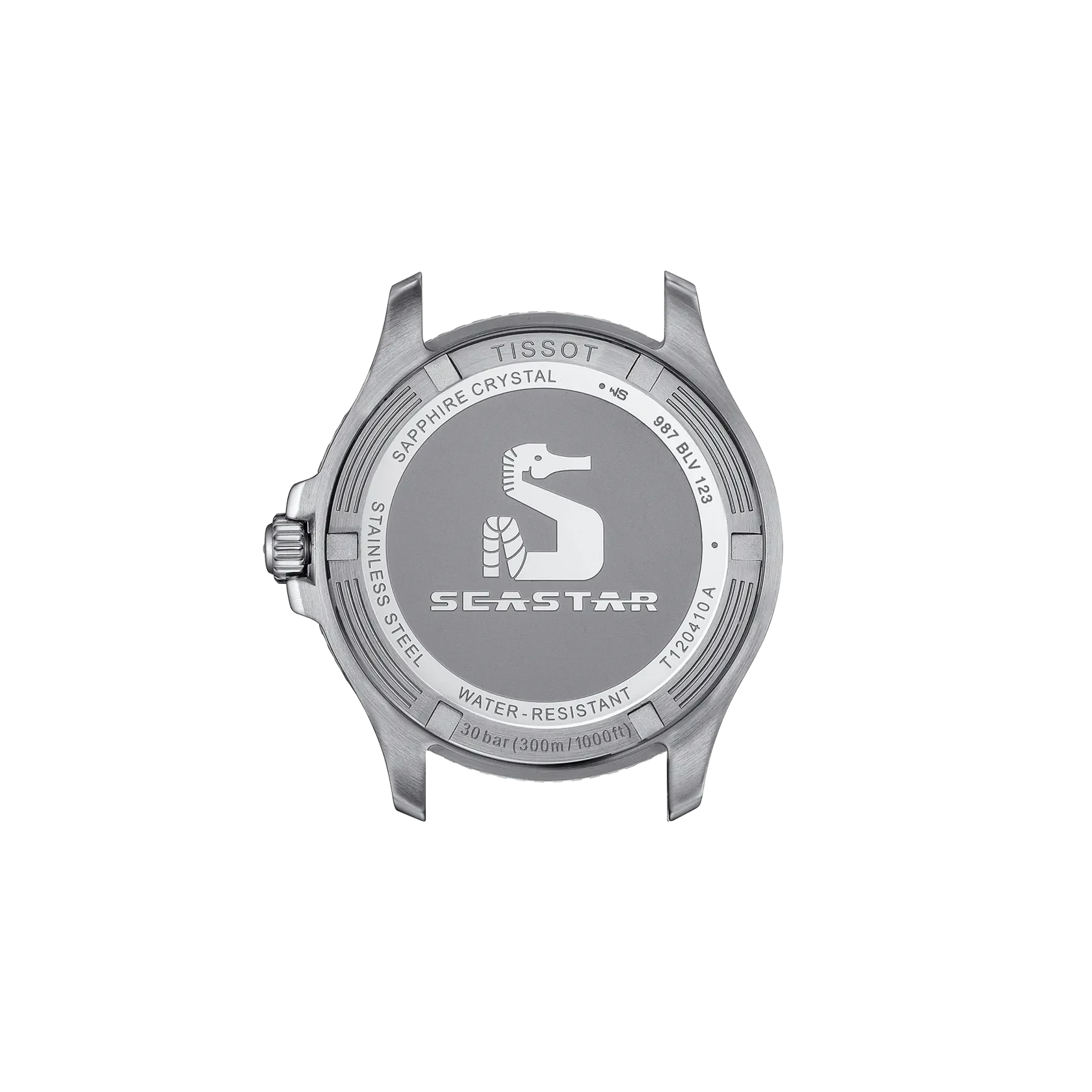 Tissot Seastar watch face on a white background