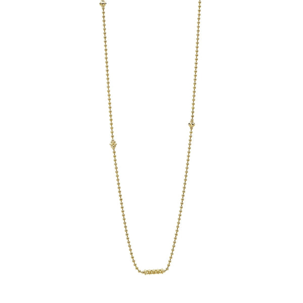 18K Gold Caviar Beaded Necklace