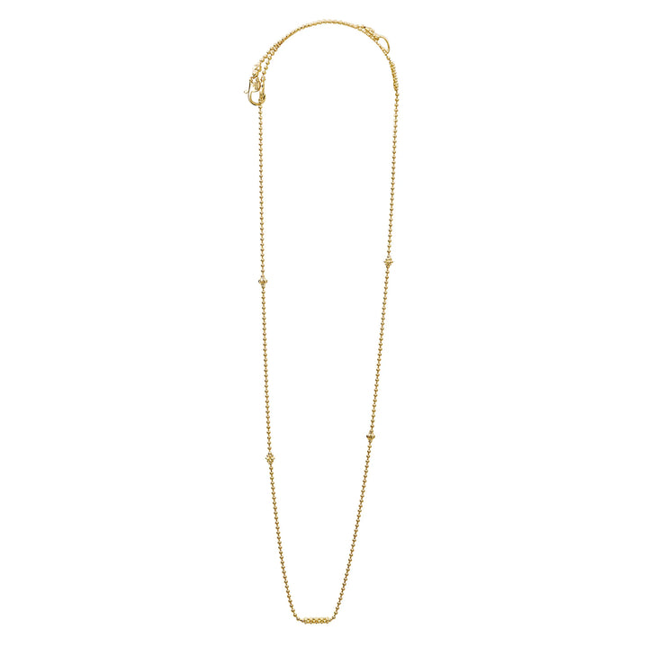 18K Gold Caviar Beaded Necklace