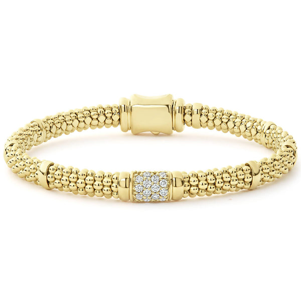 18K Gold Diamond Bracelet | 6mm