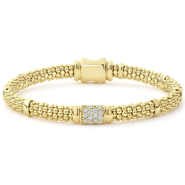 18K Gold Diamond Bracelet | 6mm