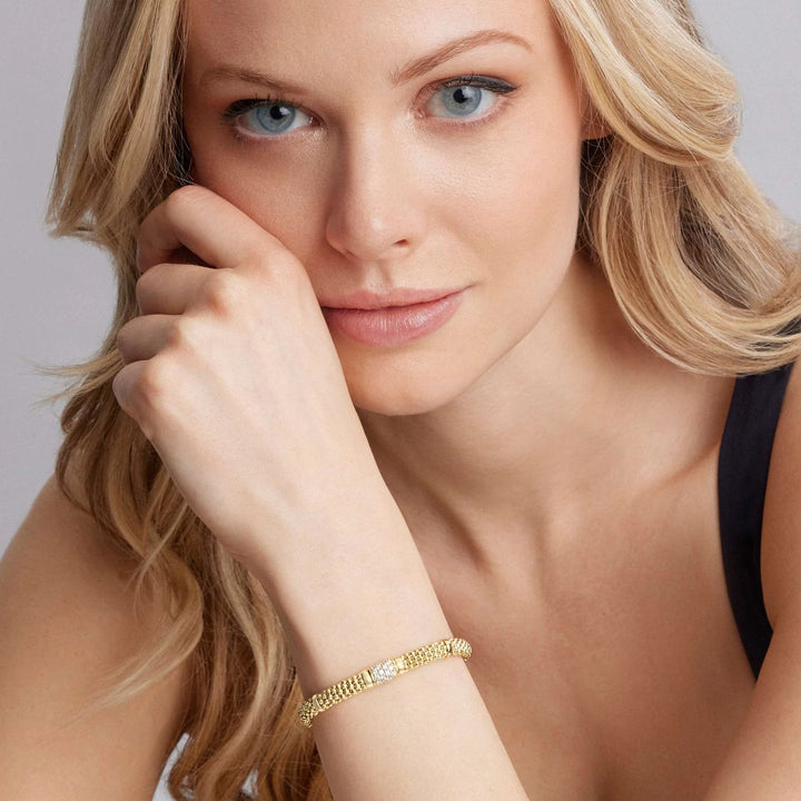 18K Gold Diamond Bracelet | 6mm