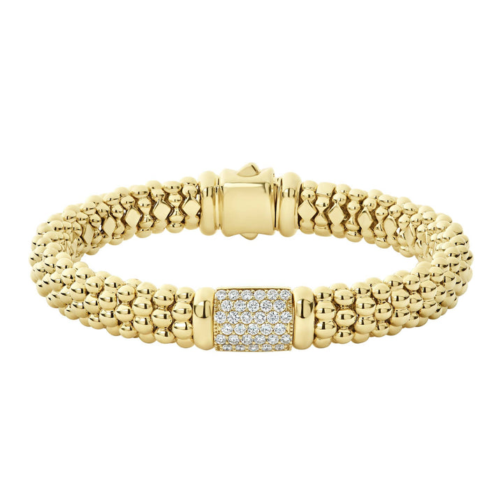 18K Gold Diamond Bracelet | 9mm
