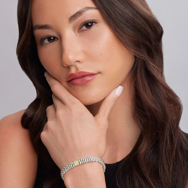 Diamond Caviar Bracelet | 9mm