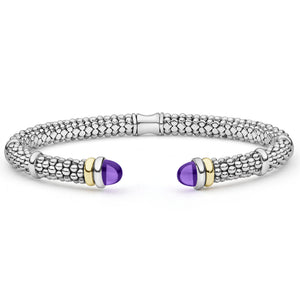 Two-Tone Amethyst Versa Torque Bracelet | 5mm