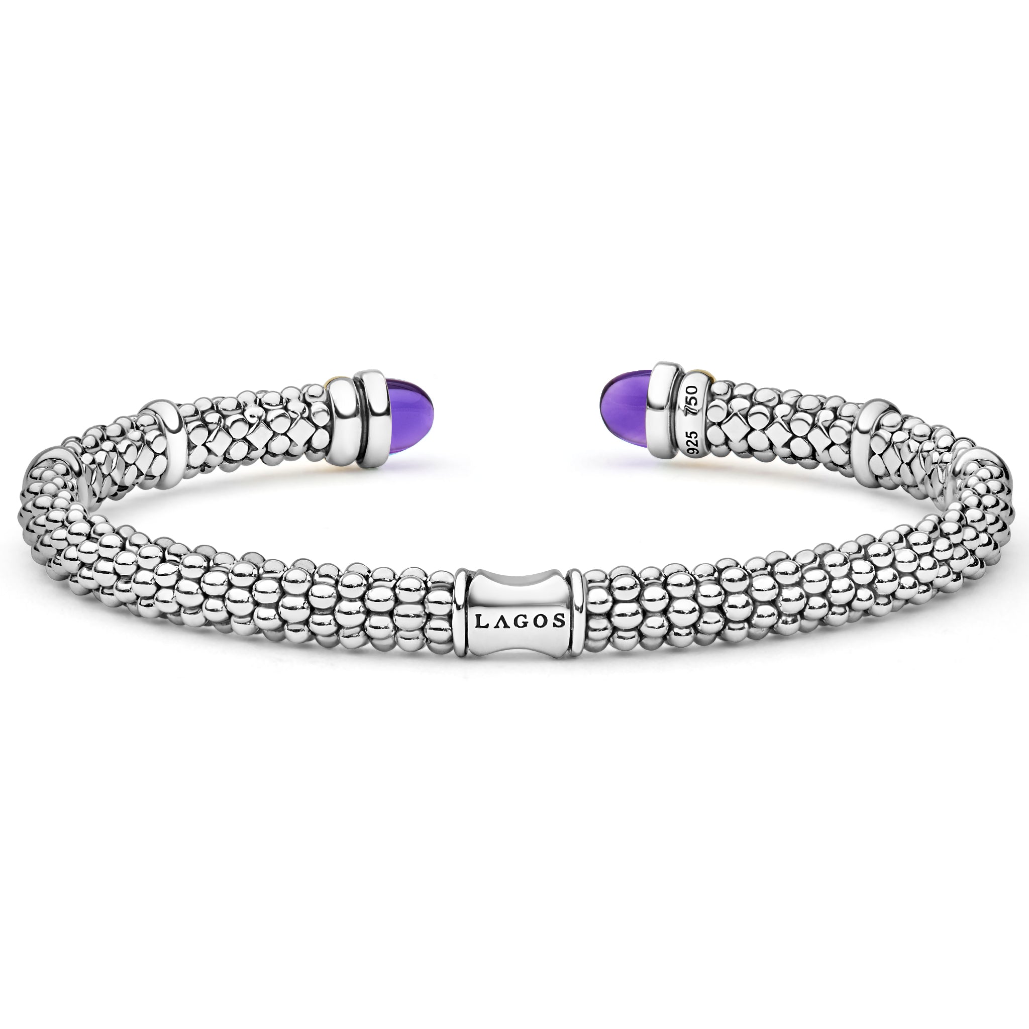 Two-Tone Amethyst Versa Torque Bracelet | 5mm
