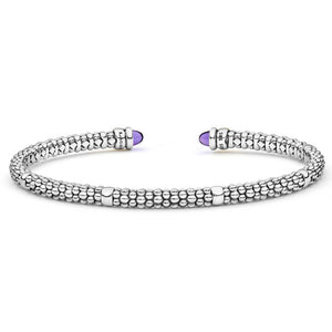 Two-Tone Amethyst Mini Versa Torque Bracelet | 3mm