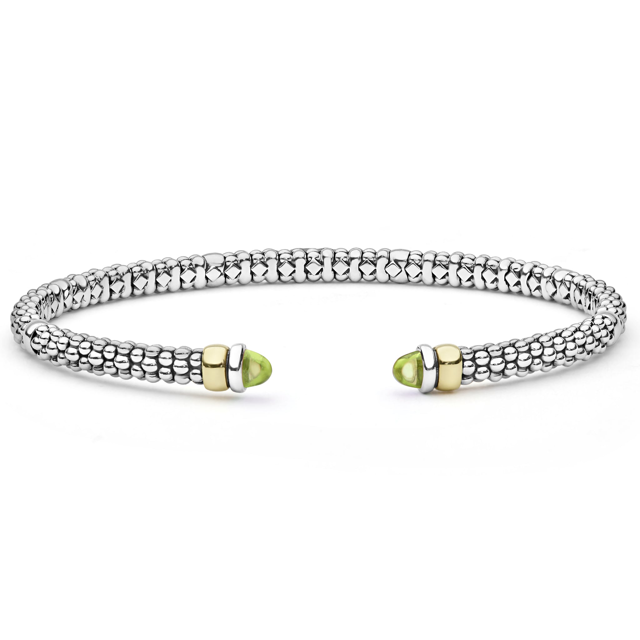 Two-Tone Peridot Mini Versa Torque Bracelet | 3mm