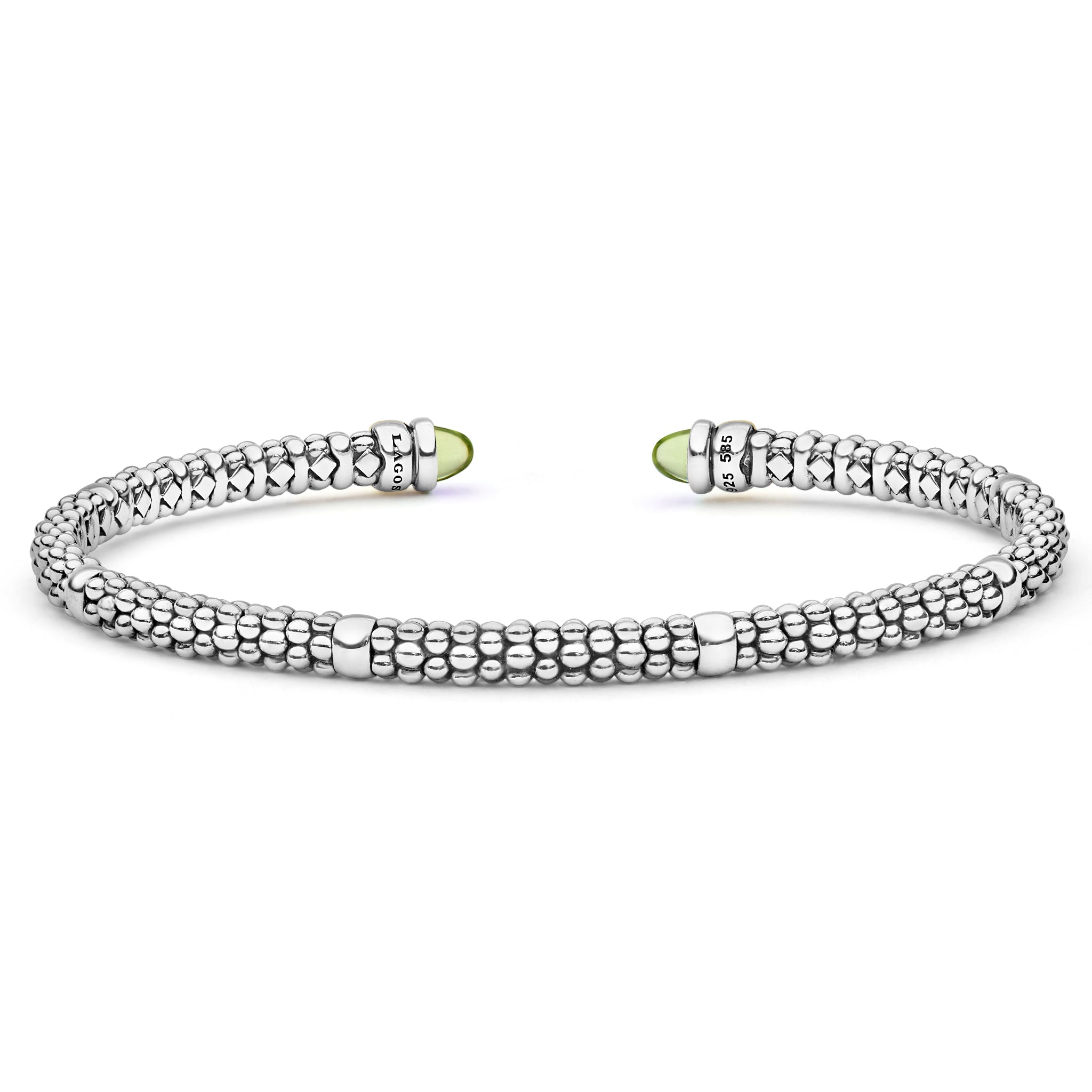 Two-Tone Peridot Mini Versa Torque Bracelet | 3mm