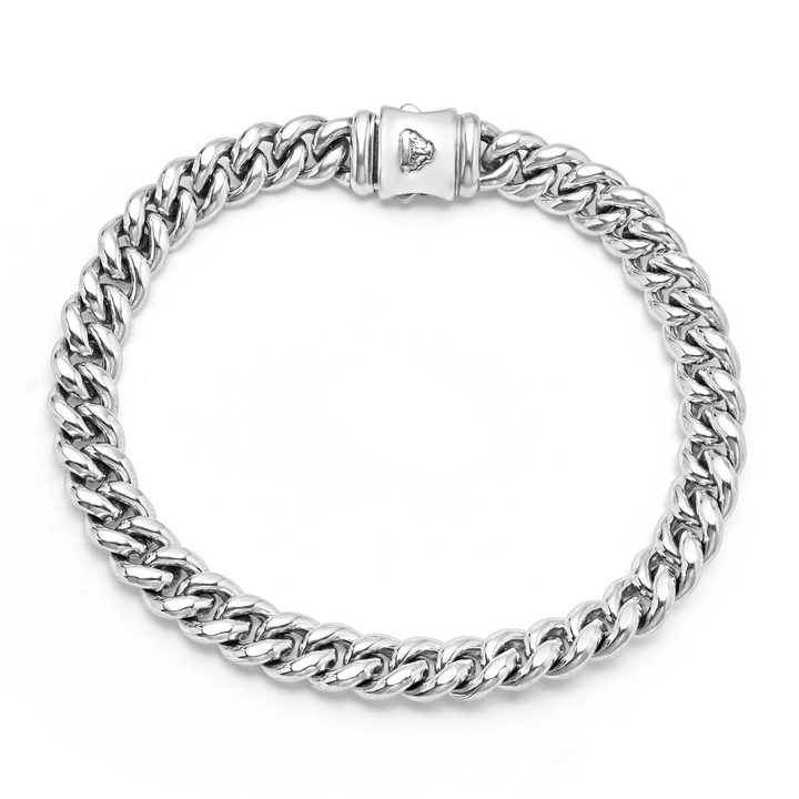 Silver Curb Chain Bracelet | 8mm