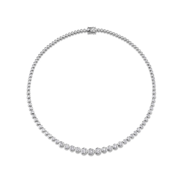 5.80ctw Diamond Bezel Necklace