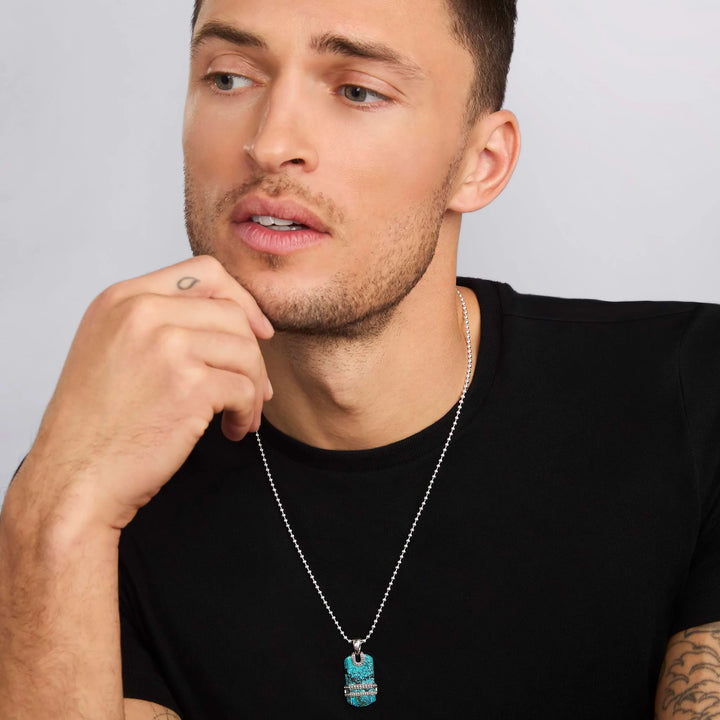 Black Turquoise Tag Amulet