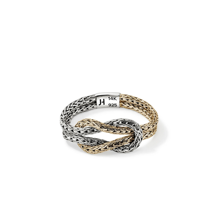 14K Gold & Sterling Silver Love Knot Ring