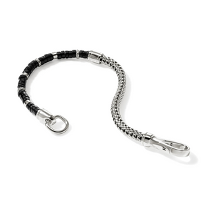 Sterling Silver & Black Onyx Chain Bracelet