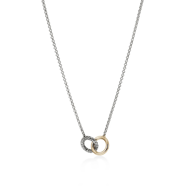 14K Gold and Sterling Silver Essential Linked Necklace